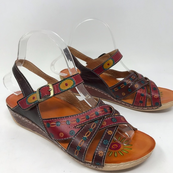 SOLD🎉Spring Step Union Wedge Sandals Size 8.5 - Picture 6 of 8